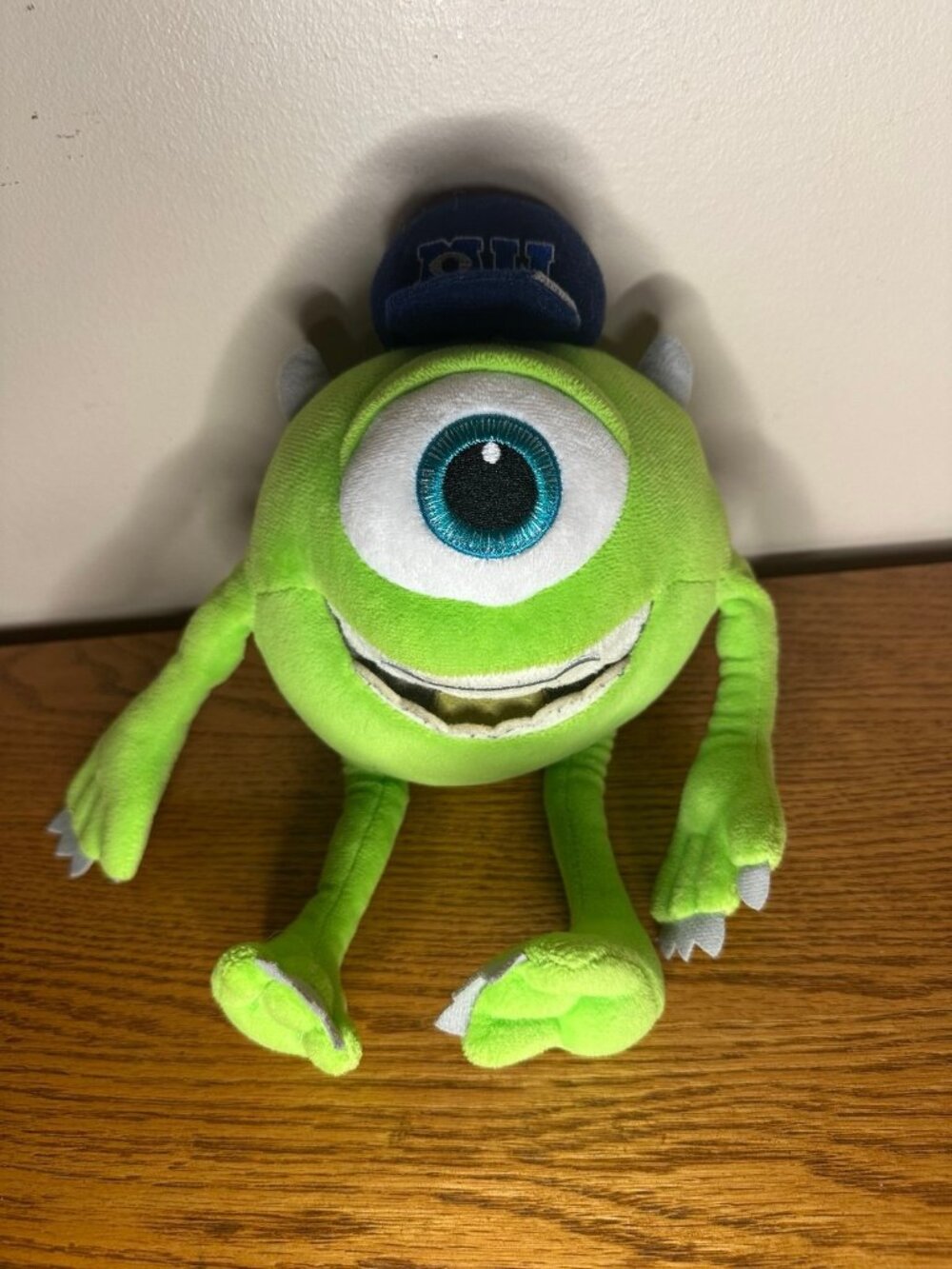 Disney Pixar Mike Wazowski Monsters University with Blue MU Cap Plush